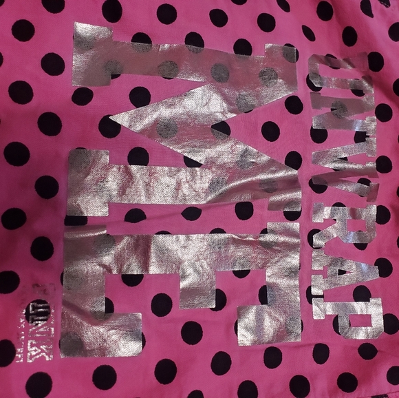 VSPink Pajamas "UNWRAP ME" Pink&Black Polka Dots - Picture 3 of 8